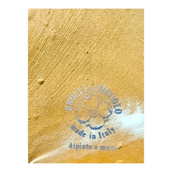 Hand-Painted Italian Ceramic Vase With Grape Design By Biolli & Tomasco - Picture 7 of 10